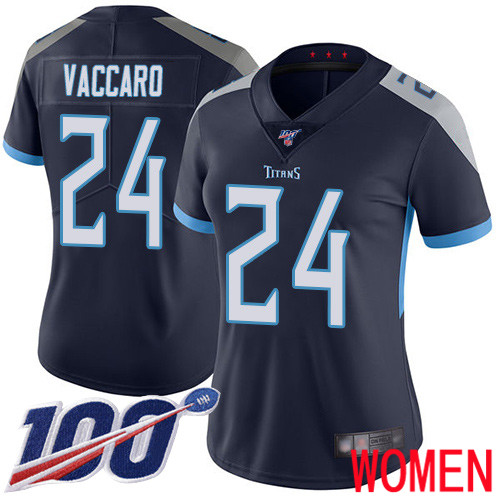 Tennessee Titans Limited Navy Blue Women Kenny Vaccaro Home Jersey NFL Football #24 100th Season Vapor Untouchable->youth nfl jersey->Youth Jersey